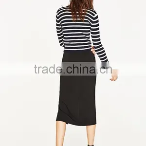 High-waisted Pencil Skirt With Ruffles Details Women Sexy Pencil Skirt Custom Wholesale Online Shopping thumbnail-5