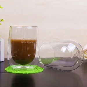 220ML Double Wall Drink Cup Coffee Cup and Milk Cup Customized Logo Glass Cup Juice Mug thumbnail-1