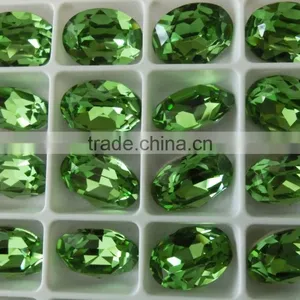 18*25mm Cheap Bling Sew on Oval Stone Factory Sell Garment Beads thumbnail-1