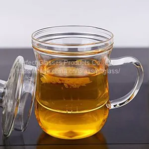 Glass Cup Kungfu Tea Cup Three Part Glass Cup Filter Glass Cup Coffee Cup Milk Cup Juice Cup for Hotel and Resturant thumbnail-3