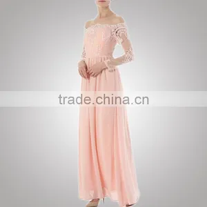 Latest Design Fashionable Preppy Style Evening Dress Long Sleeve Women For Youth thumbnail-3