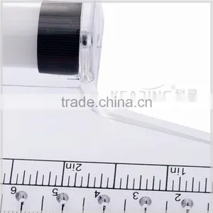 Kearing Transparent Plastic Parallel Rolling Ruler Measuring Tool Engineer Scale Ruler 30 cm & 12'' With Protractor Math#MPR30 thumbnail-6