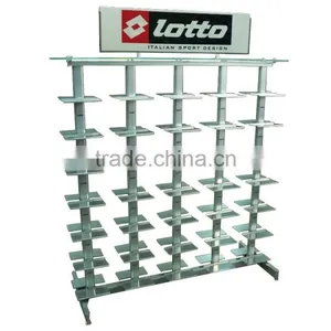 Silver Double Side Oval Tube Sport Shoe Shope Store Display Stand thumbnail-4
