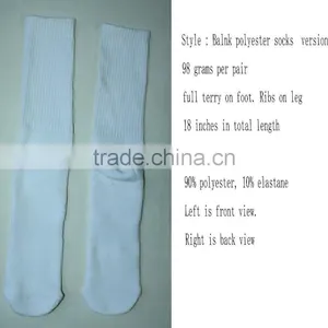 100 Polyester Socks Sublimation Blank Polyester Socks thumbnail-4
