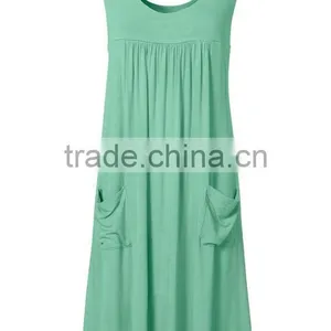Ladies Jersey Pinafore Fashion Jersey Dress Viscose Dress thumbnail-1
