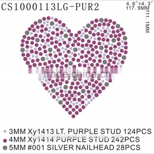 Custom Heart Rhinestone/Acrylic /Gem Stone Glitter Hot Fix Rhinestone for Clothing thumbnail-1