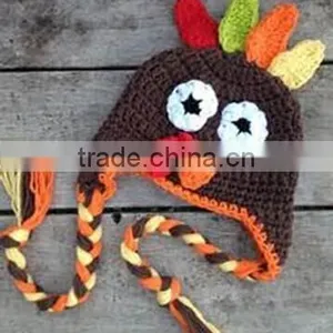 Thanks Giving Day Crochet Hat Baby Boy/Girl Crochet Owl Animal Beanie Hat Cute Baby Crochet Hat thumbnail-1