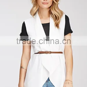 Fully Lined Sleeveless Longline Women Vest Lightweight Vest 2015 thumbnail-2