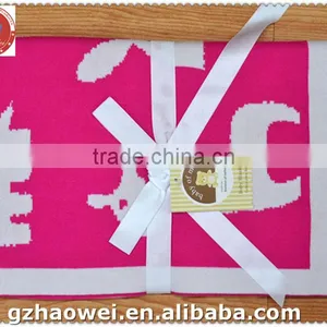 Wholesale Elephant Printed Baby Knit Blanket in Guangzhou thumbnail-1