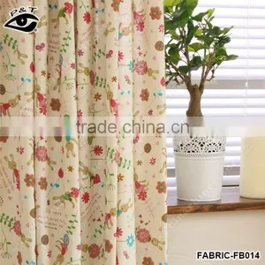 Fashion Floral Printing Canvas Fabric Cotton and Linen Zakka Fabric Household Textile Cloth thumbnail-1