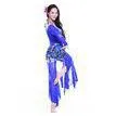 Fashional Royal Blue Mesh Lace Belly Dance Performance Costumes With V Collar thumbnail-1
