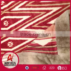 100% Polyester Fake Fur Package Edge Printed Coral Fleece Blanket thumbnail-6