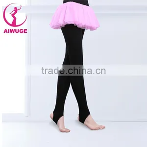 Professional Factory Wholesale Cheap Kids Ballet Dance Stirrup Tights thumbnail-2