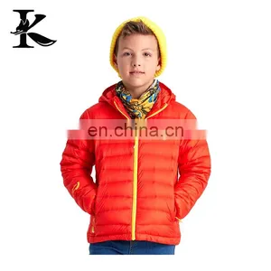 Winter Comfortable 20D Nylon Ultralight Kid Down Jacket With Hood thumbnail-1