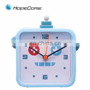 Children Gift Cartoon Animals Silicone Desk Wholesale Clocks thumbnail-1