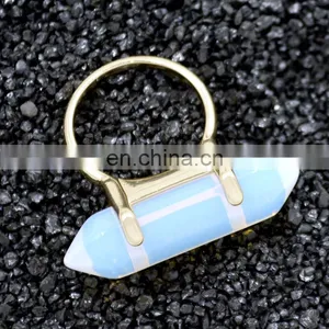 Latest Design Ladies Girl's Bullet Crystal Quartz Natural Stone Rings thumbnail-5