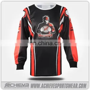 Sublimation Custom Wholesale Cheap Long Sleeve Rugby Jersey thumbnail-2
