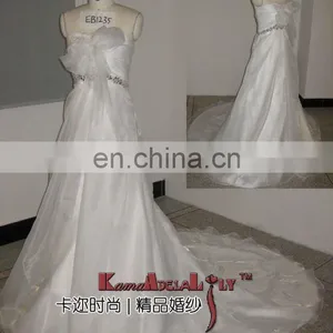 EB1235 Noble A-line With Lace Bow Wedding Dress thumbnail-1