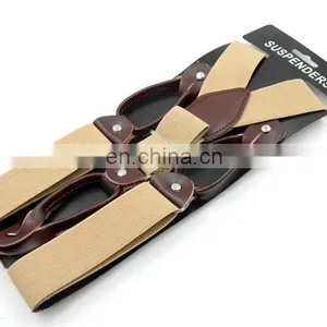 2017 Best Quality Leather Mens Suspenders Button Suspenders thumbnail-6