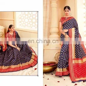 Partywear Silk Saree thumbnail-1