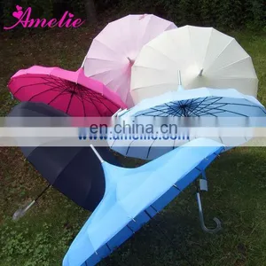Lady Pongee Fabric Umbrellas thumbnail-1