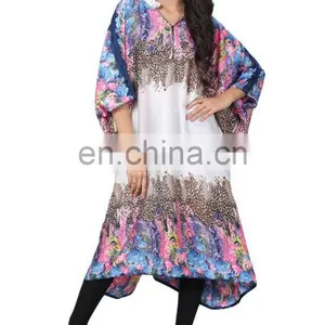Animal Printed Style Free Size Kaftan / Fancy Collar Neck Calf Length Kaftan For Party Wear / Latest Night Dress(kaftans 2017) thumbnail-3