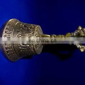 Tibetan Buddhist Temple Meditation Singing Bell With Dorje Vajra Buddhism Bells Tibetan Buddhist Meditation Bell and Dorje Set thumbnail-3
