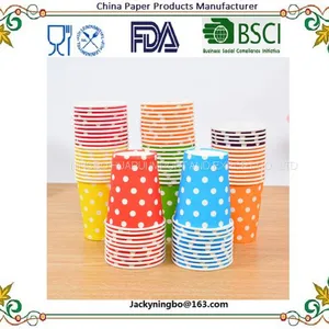 Multicolor Round Dots Paper Cup Disposable Tableware For Kids Birthday Party Wedding Food Grade Party Supplies thumbnail-1