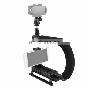 Shape Portable Handheld DV Bracket Stabilizer + Video Microphone Kit With Cold Shoe Tripod Head for All SLR Cameras thumbnail-4