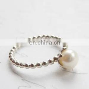 Wholesale Fashion Design Romantic Bead Pearl Ring Mountings thumbnail-1