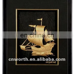 24k Gold Handmade Ship thumbnail-1
