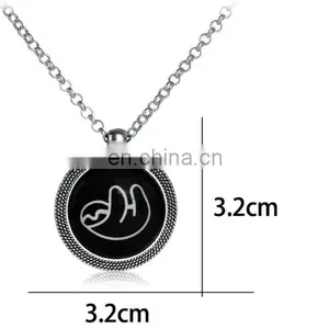 Zootopia Inspired Cute Animal Lazy Tree Toed Sloth Glow in Dark Pendant Necklace,lazy Men Flash Charm Necklace thumbnail-3