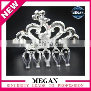 Colorful Sparking Hari Comb Children 's Hair Accessories Princess Crown Crystal Hairpin Combs thumbnail-2
