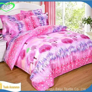 100% Polyester Fabric Pigment Printing Bedsheet Microfiber Woven Fabric for Home Textile Microfiber Bedding Set thumbnail-4