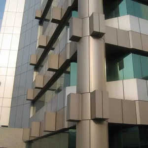 Red Pattern Packaged Aluminum Veneer Canopy thumbnail-2