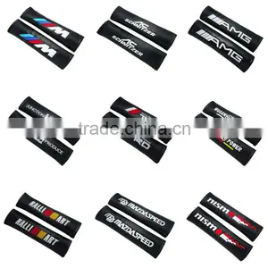 Custom Made Logo Design Carbon Fiber Seat Belt Harness Shoulder Pads Cover thumbnail-5