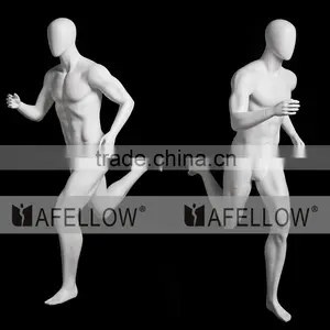Fiberglass White Sports Mannequin Abstract Men Mannequin PB5-W2 thumbnail-2