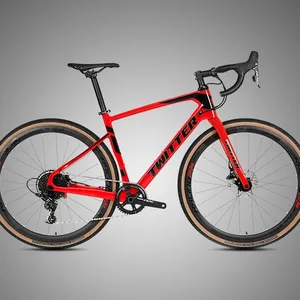 Twitter Road Racing Bike 700*40c 11/22/24 Speed APEX Hydraulic Disc Brake Complete Carbon Frame Gravel Bike thumbnail-4