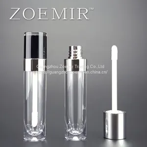 Custom Round Liquid Lipstick Tube Lip Gloss Tube With Silver Ring In Private Label thumbnail-1