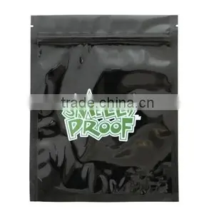 Three Side Sealing Smell Proof Black Bag thumbnail-1