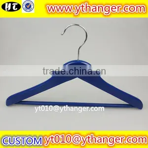 YY0527 Blue Kids Flat Wooden Hanger Custom Wooden Baby Clothing Wooden Hanger Supplier's Choice thumbnail-2