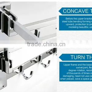 Wesda Stainless Steel Bathroom Wall Towel Shelf With Hooks A160 thumbnail-4