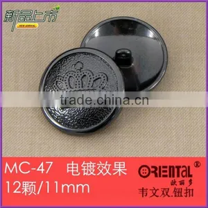Large Zinc Alloy Plated Gun Metal Buttons for Men's Coats thumbnail-2