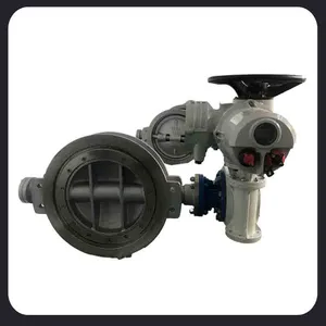 Electric Flow Valve for Cement Plant DN500 Electric Butterfly Valve Actuator thumbnail-2