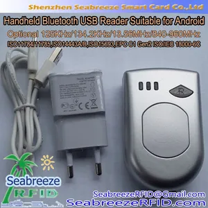 125KHz, 134.2KHz, 13.56MHz Handheld Bluetooth USB Port Read Write Device Suitable for Android thumbnail-1
