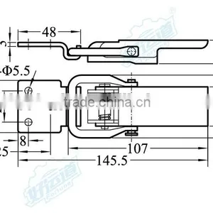 03207 Overcentre Latch,steel Hasp for Truck Body thumbnail-2