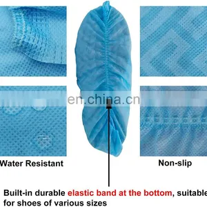 Blue Disposable Non Slip Polypropylene PP Shoe Covers thumbnail-4