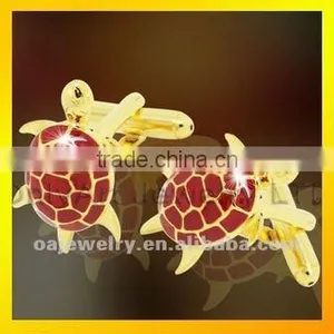 Hot Selling Gold Plating Tortoise Cufflinks , Animal Cufflink thumbnail-1
