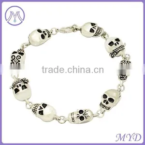 Fashion Stainelss Steel Skull Bracelet in Antique Silver Color thumbnail-6
