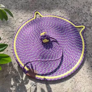 Meow Love Multi-functional Custom Color Natural Sisal Cat Scratch Board Carpet Cotton Rope Pet Sleeping Mat For Cat Grinding Claw Playing thumbnail-1